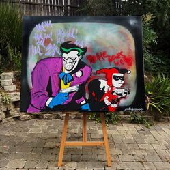 Joker Harley Quinn Original Art Piece