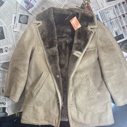 Vintage Leather And Fur Coat