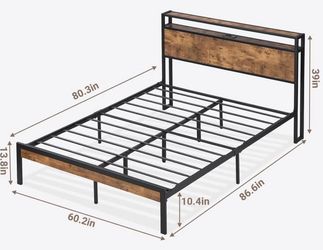 Queen Bedframe with Outlets