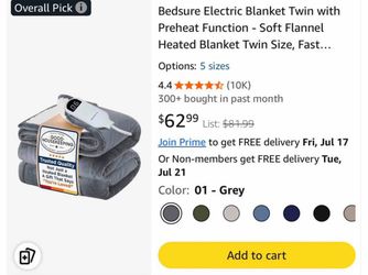 Bedsure Electric Heated Blanket