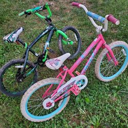 2 Kids Bikes.  (Wheel Size 20 and 18 inches). $35 Each, OR, Best Offer