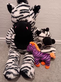 Zebra plush stuffed animal toys