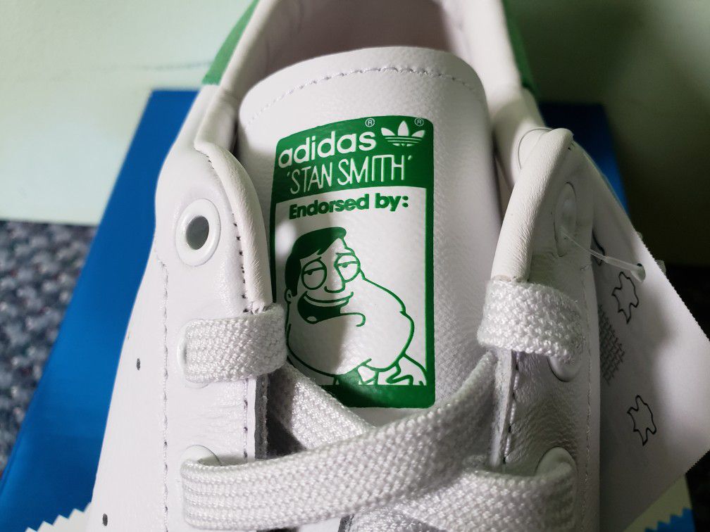 DS NIB Adidas Stan Smith "American Dad!" Neo White/Neo White/Green B24440 Size 11