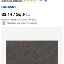 Charcoal 12in X 24in Floor and Wall Tiles For Sale