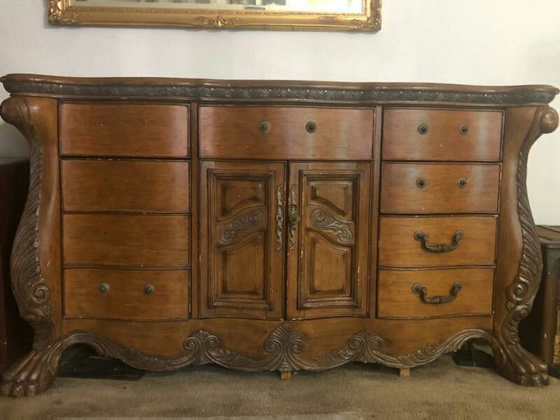Antique granite top Dresser