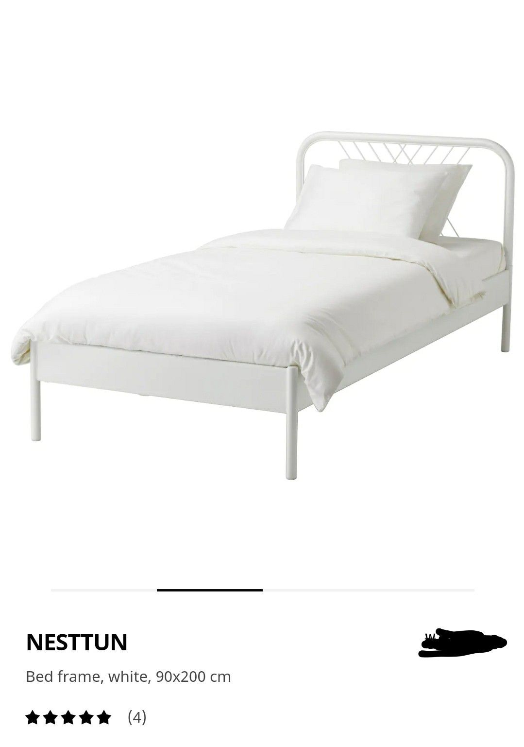 Twin Bed frame and slats (IKEA)