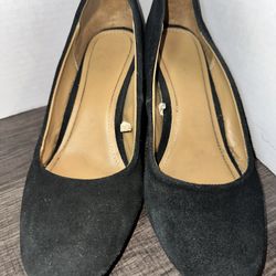 Used Fair Black Suede Wedges Women’s 9