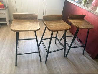 Wooden barstools