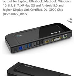 Diamond Multimedia Ultra Dock Dual Video USB 3.0/2.0 Universal Docking Station with Gigabit Ethernet, HDMI and DVI Outputs Audio Input and output for 