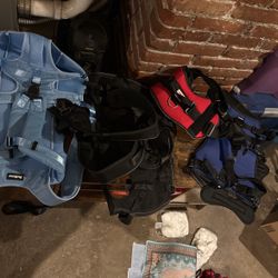 Dog Back Pack And Harnesses. Moving Sale. See Description For Prices 
