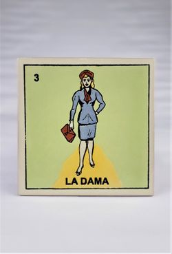 Lotería Tile – La Dama #3 (4x4)