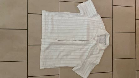 White Short Sleeve Shirt and black short sleeve polo