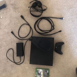 Xbox One w/ game and headphones