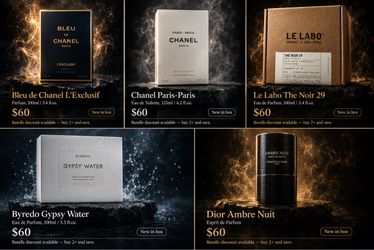 Designer Perfumes – Chanel, Dior, Byredo, Guerlain & More – $50 Each