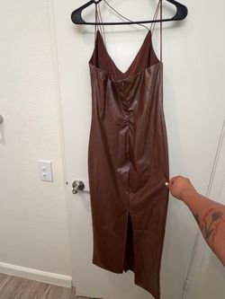 Brow leather Dress
