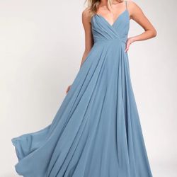 Slate Blue Bridesmaid Dress