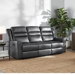 New In Box Easton Leather Recliner Sofa (retail $1000)