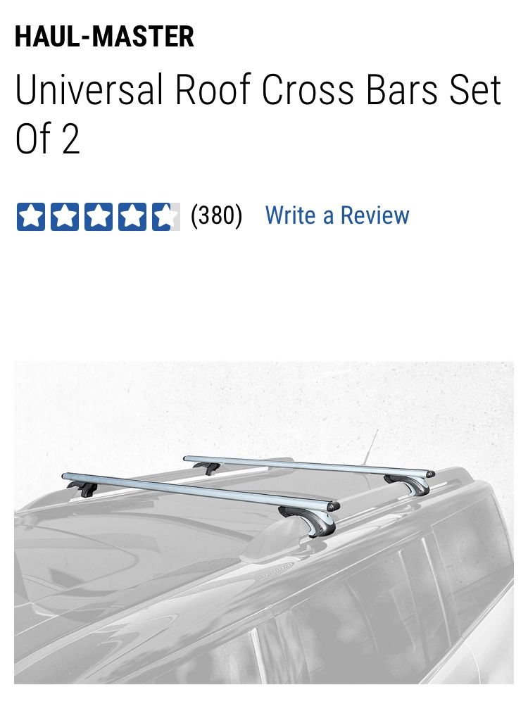 Cross Bars For SUV… Got At Harbor freight