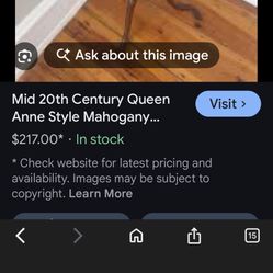 Mid 20th Century Queen Anne Style Antique Music Stand 
