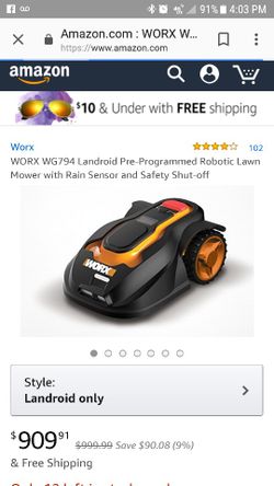 Worx laidriod lawn mower