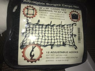 adjustable bungee cargo net 12 hooks