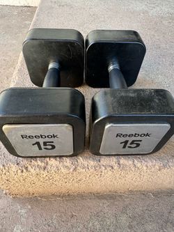 Reebok Dumbbells 15lbs (2)