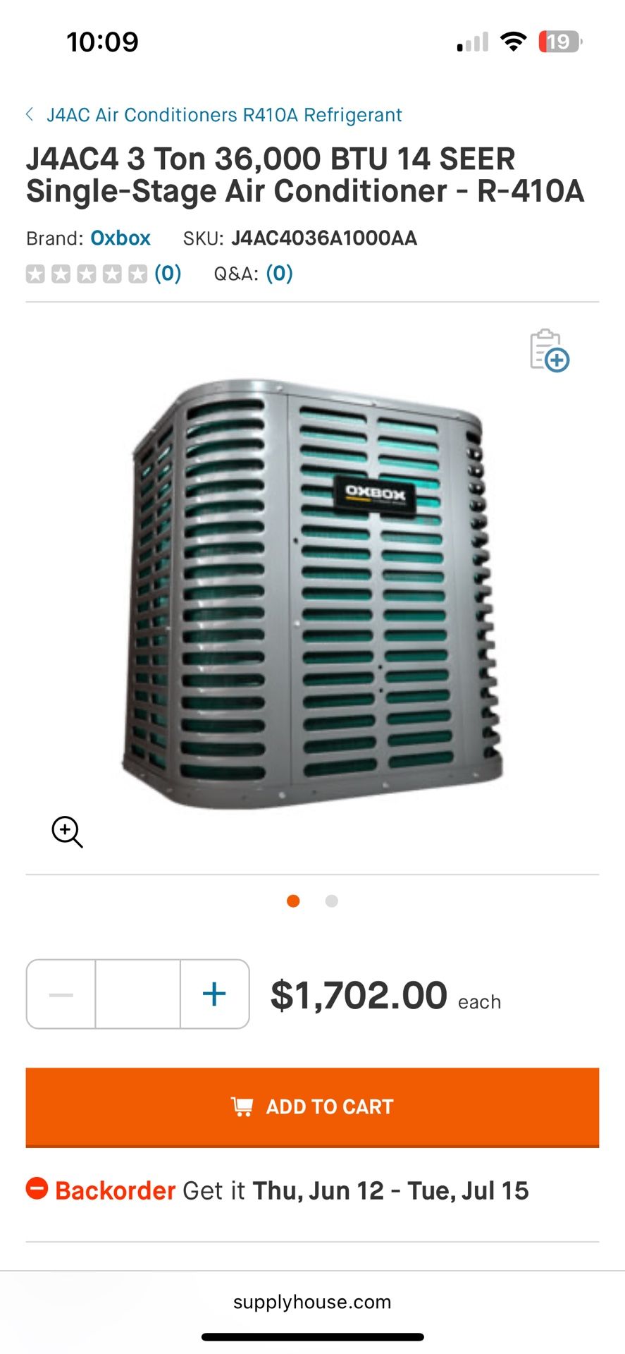 Oxbox HVAC Unit - Warehouse Discount
