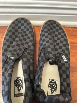 Vans checkered black shoes