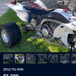 2012 Yfz 450r Fuel Injected