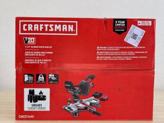 Craftsman 20v 7-1/4 Sliding Miter Saw with battery and charger
