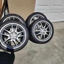 18in 5x114.3 Work Emotion With Tires 