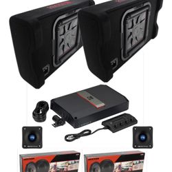 NEW FULL BASS AND VOICE PACKAGE KICKER AUDIO INSTALLED FIT SINGLE AND CREW CAB TRUCKS 