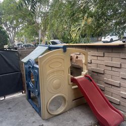 Outdoor House With Slide