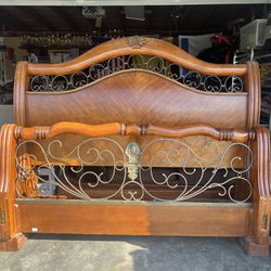 King Size Bed Frame With Headboard & Footboard 