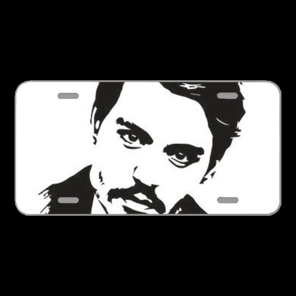 License Plate Novelty Car Front One Portrait Man People Actor