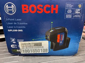 BOSCH 125” 3-POINT LASER   #GPL100-30G  new  (( Read below))