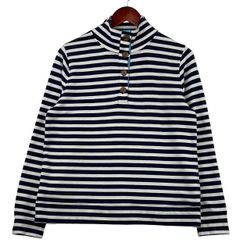 J crew Striped button front sweatshirt Small 