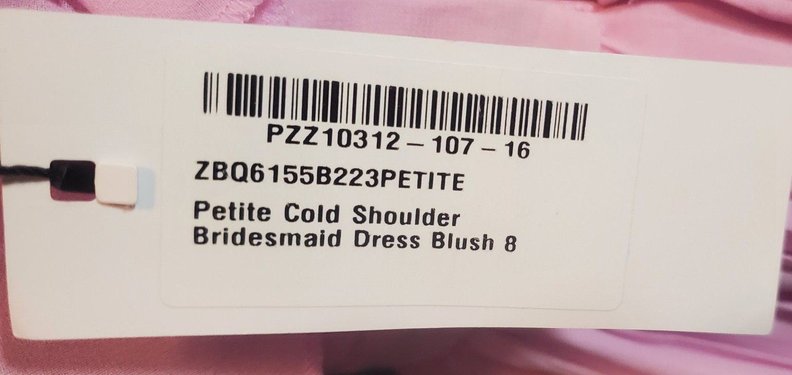NWT  Petite Cold Shoulder Bridesmaid Dress-4