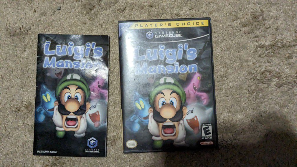 Nintendo Gamecube Luigis Mansion case and manual only 