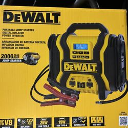 DEWALT  2000 Amp Jump Starter  Inflator Up To V8 Engine