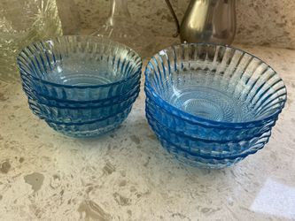 Indiana Glass Company Blue Bowls