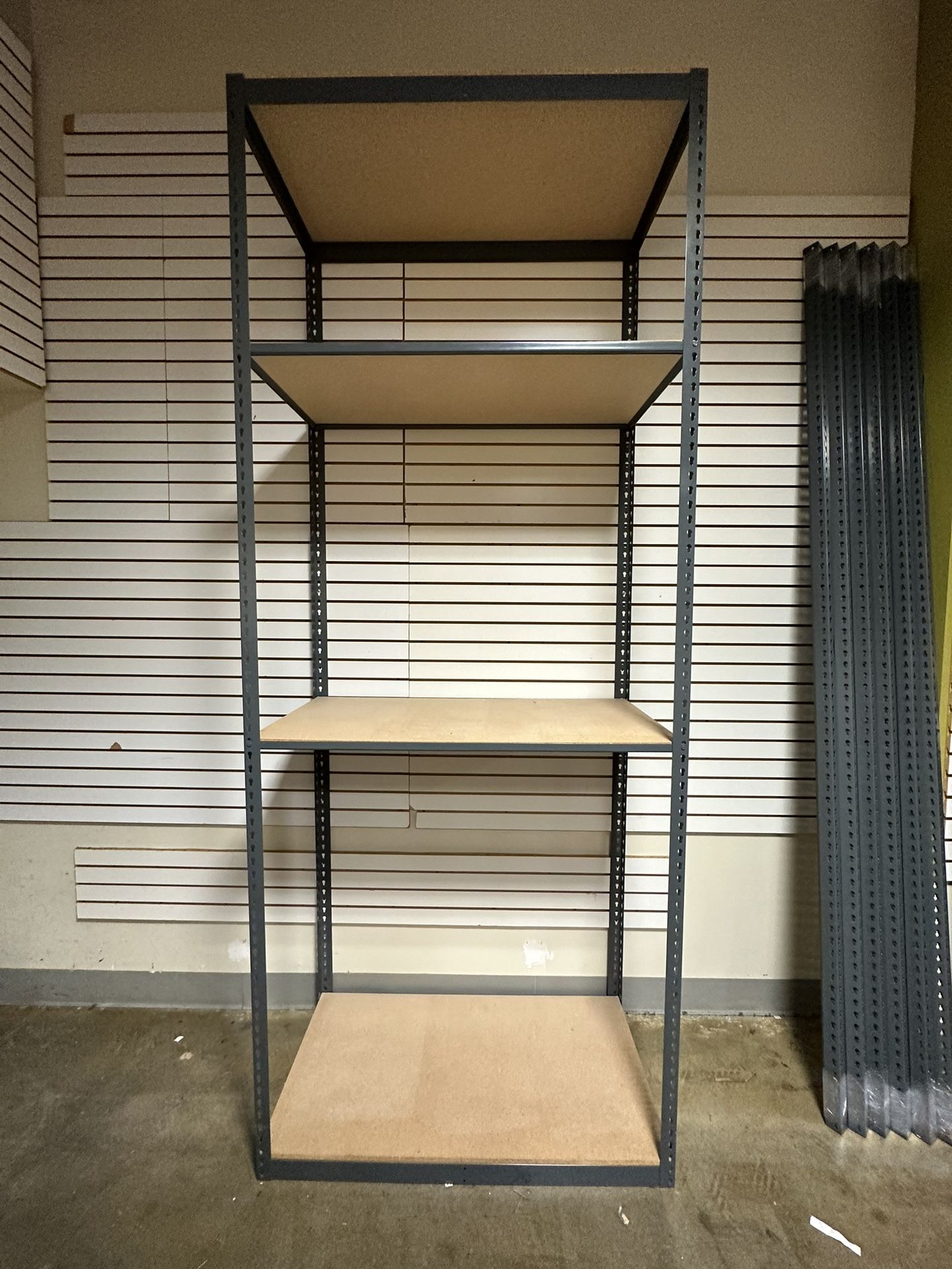 Industrial Shelving 48 in W x 24 in D x 120” H Boltless Warehouse Shelves Garage Storage Racks Backroom Stock Fixtures 