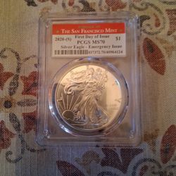 2 Oz Of Pure Silver 1 Garade Ms 70 And 1 Bar