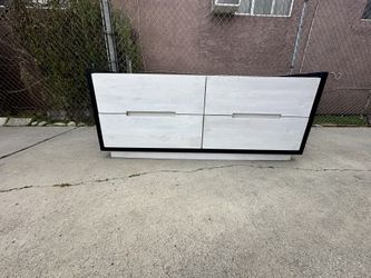 CB2 Beaufort Whitewashed Wood Low Dresser Chest Of Drawers Cabinet Tv Stand