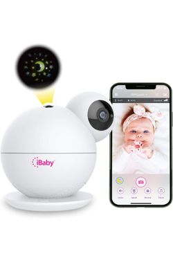 iBaby M8 2K Smart Baby Monitor, 355° Pan 110° Tilt and 2-Way Talk, Video Baby Monitor with Crying and Motion Alerts, Moonlight Projector, Temperature/