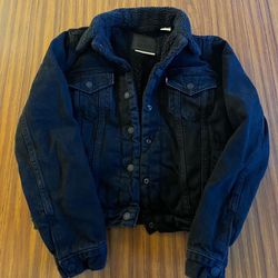 Levi's Black Sherpa Trucker Jacket | Coat Sale 