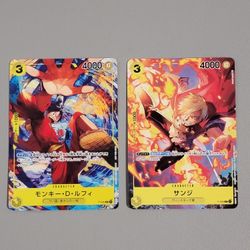 One Piece TCG Japanese Promo Card Luffy And Sanji