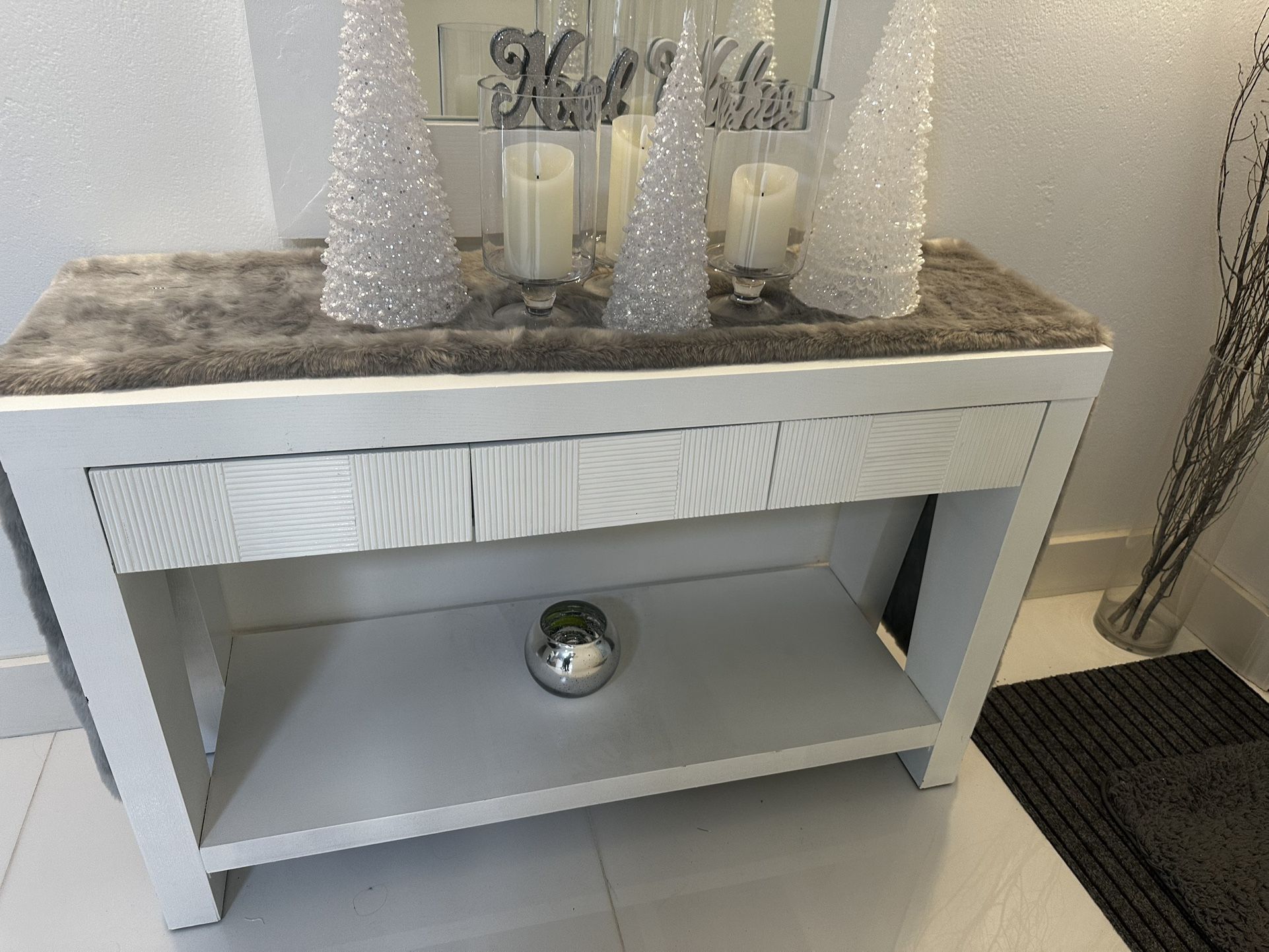 White Console Table