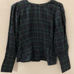 Green Plaid Long Sleeve