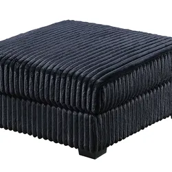 Black Corduroy Ottoman $199